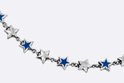 TwoJeys Enameled Stars Necklace Silver